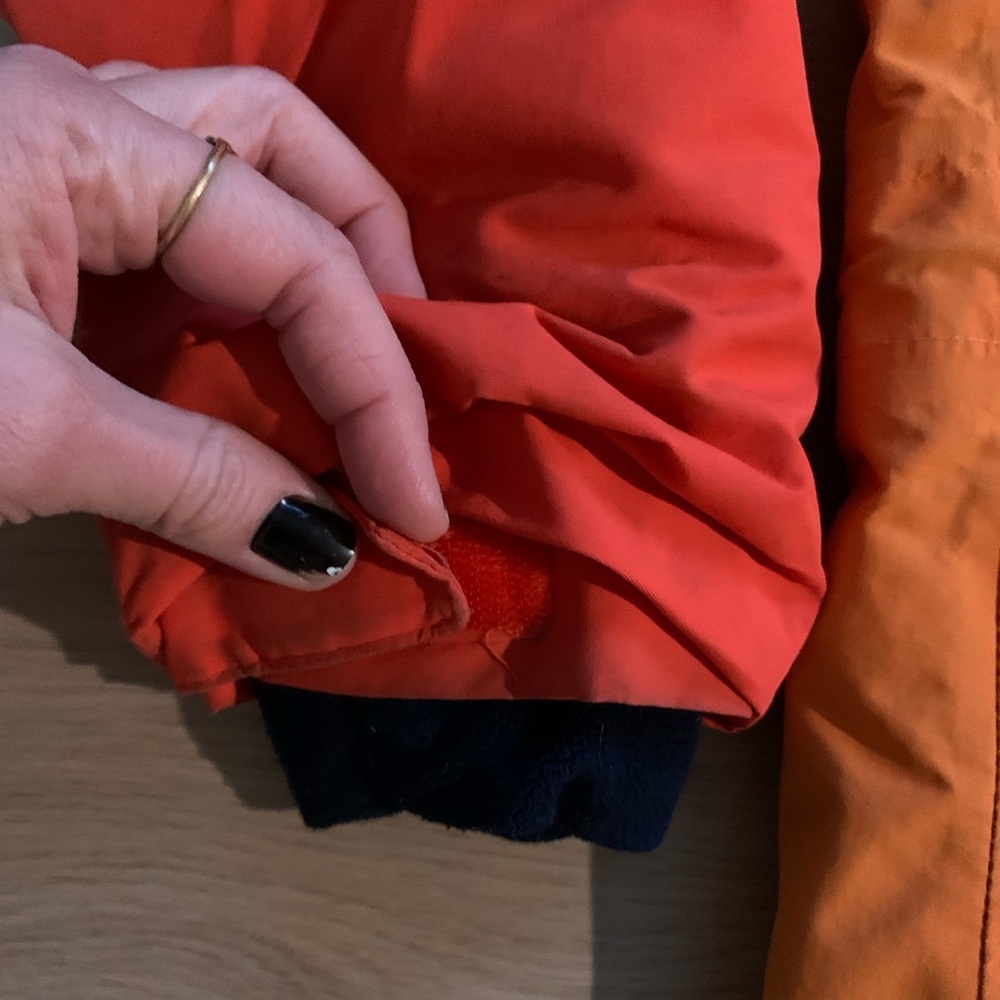 Lands’ End Kids Squall Parka L 10-12 Orange Waterproof Insulated Winter Coat - Picture 10 of 15